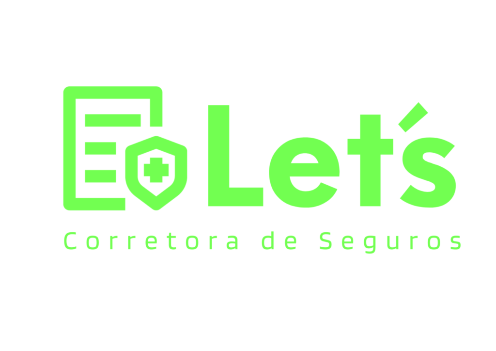 logo da lets seguros na cor verde oliva com frase abaixo: corretora de seguros